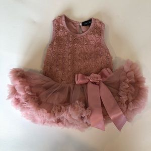 Dark Rose Infant Party Dress